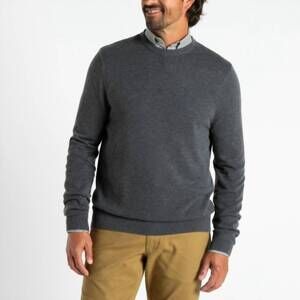 NEW DUCK HEAD henson merino crewneck sweater in brushed nickel